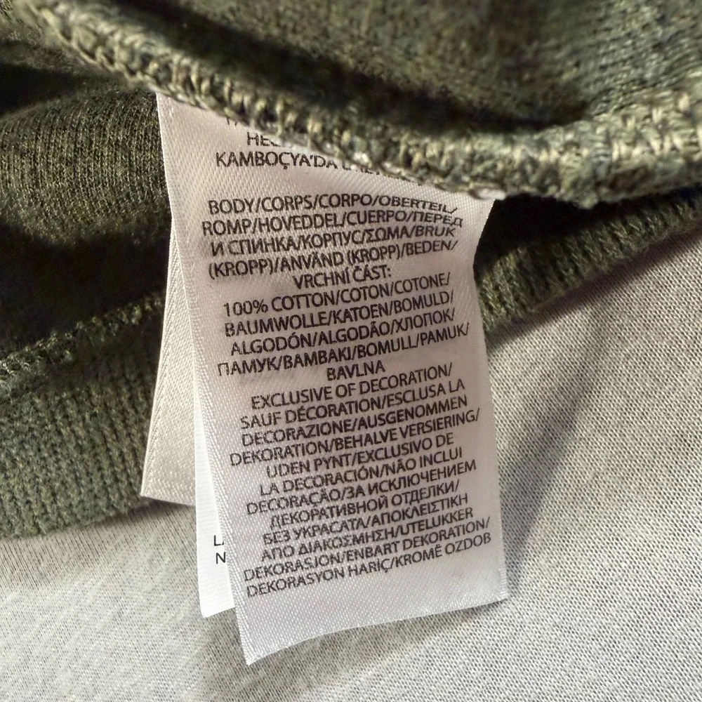 Polo Ralph Lauren Mens Olive Green Heather 1/4 Zip Cotton Pullover Sweater M